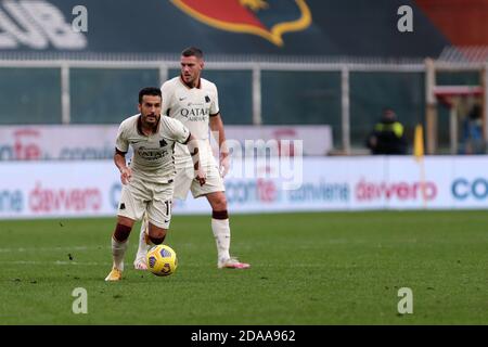 Genova, Italie. 08 novembre 2020. Pedro Eliezer Rodriguez Ledesma d'AS Roma pendant la série UN match entre Gênes CFC et AS Roma. Banque D'Images