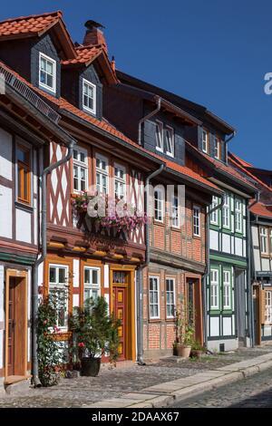 Géographie / Voyage, Allemagne, Saxe-Anhalt, Wernigerode, maisons à colombages dans la vieille ville de Werni, Additional-Rights-Clearance-Info-not-available Banque D'Images