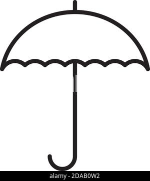icône parapluie sur fond blanc, style de ligne, illustration vectorielle Illustration de Vecteur