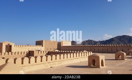 Fort Rustaq. Copier l'espace. Rustaq, Muscat, Oman Banque D'Images