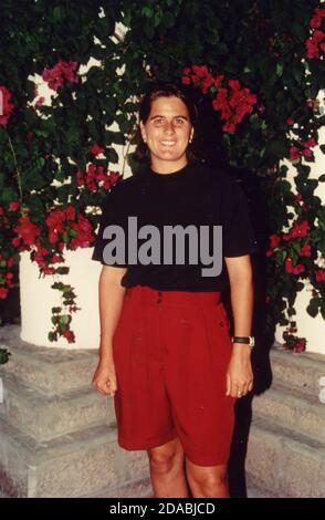 Joueur et entraîneur espagnol de tennis Conchita Martinez, Filderstadt, Allemagne 1996 Banque D'Images