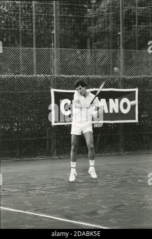 Joueur italien de tennis Vittorio Magnelli, années 1980 Banque D'Images