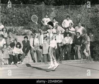 Joueur italien de tennis Vittorio Magnelli, 1981 Banque D'Images