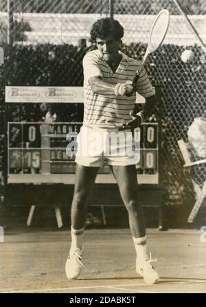 Joueur italien de tennis Vittorio Magnelli, années 1980 Banque D'Images