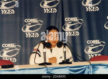 Joueur de tennis japonais Kimiko Date, WTA 1995 Banque D'Images