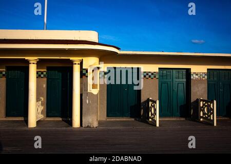 Les planches - promenade à Deauville, Normandie, France Banque D'Images