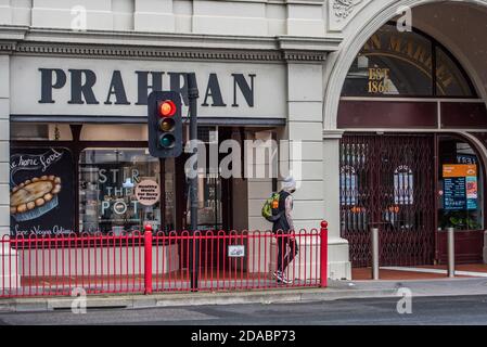 Vue générale de l'extérieur du marché de Prahran, marché gastronomique à Prahran. Banque D'Images