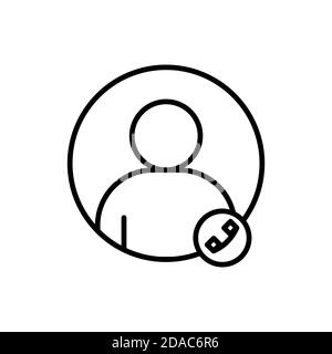 Style de ligne noire de l'icône utilisateur Banque D'Images