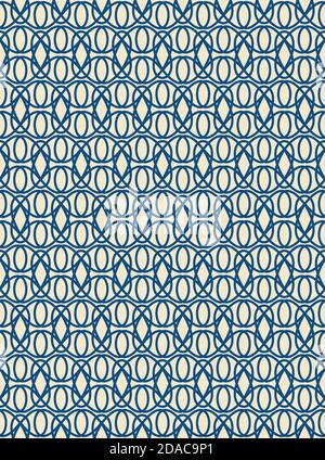 Décoration géométrique abstraite sans coutures. Élégante texture monochromeblue. Effet d'illusion optique. Le fond jaune est facile à changer Illustration de Vecteur