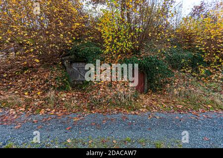 Stockage de Zoigl-Beer dans une cave à coupe rocheuse à Falkenberg, en Allemagne Banque D'Images