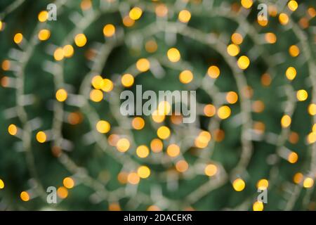 Arrière-plan Joyeux Noël. avec lumières de Noël. Banque D'Images