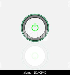 Les boutons d'arrêt sont en rouge, les boutons d'activation sont en rouge Illustration de Vecteur