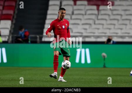 Lisbonne, Portugal. 11 novembre 2020. Cristiano Ronaldo, du Portugal, en action lors du match de football entre le Portugal et Andorre, au stade Luz à Lisbonne, au Portugal, le 11 novembre 2020. Crédit : Pedro Fiuza/ZUMA Wire/Alay Live News Banque D'Images