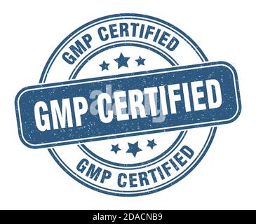 timbre certifié gmp. panneau certifié gmp. étiquette de grunge ronde Illustration de Vecteur