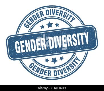 timbre sur la diversité des sexes. affiche sur la diversité des sexes. étiquette de grunge ronde Illustration de Vecteur