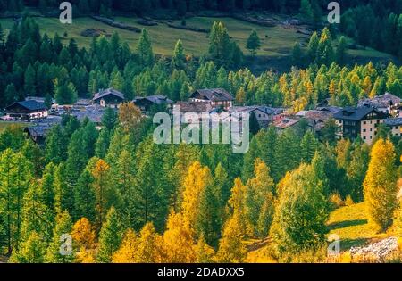 Italie Valle d'Aoste - Val di Cogne - Lillaz - le village Banque D'Images