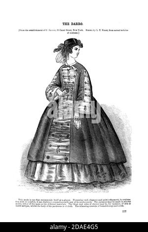 Godey's Fashion for March 1864 from Godey's Lady's Book and Magazine, Marc, 1864, Volume LXIX, (Volume 69), Philadelphie, Louis A. Godey, Sarah Josepha Hale, Banque D'Images