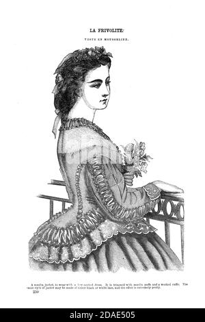 Godey's Fashion for March 1864 from Godey's Lady's Book and Magazine, Marc, 1864, Volume LXIX, (Volume 69), Philadelphie, Louis A. Godey, Sarah Josepha Hale, Banque D'Images