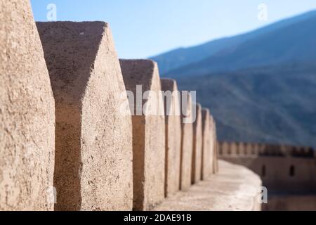 Fort Rustaq. Copier l'espace. Rustaq, Muscat, Oman Banque D'Images