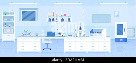 Illustration du laboratoire de chimie Illustration de Vecteur