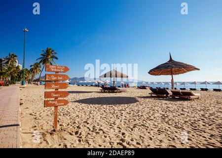 Nha Trang main Beach au Vietnam Banque D'Images