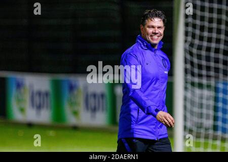 ZEIST, 09-11-2020 , Sportcentrum KNVB, Trainingscentrum KNVB dans Zeist, saison de la Ligue des Nations 2020-2021. Formation de l'équipe nationale néerlandaise. Keeperpassen Patrick Lodewijks pendant l'entraînement. Banque D'Images