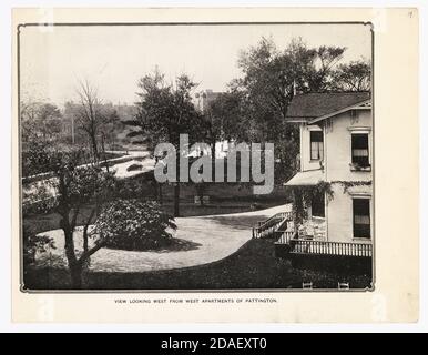 Vue vers l'ouest depuis les appartements Pattington West, Chicago, Illinois, vers 1903. Banque D'Images