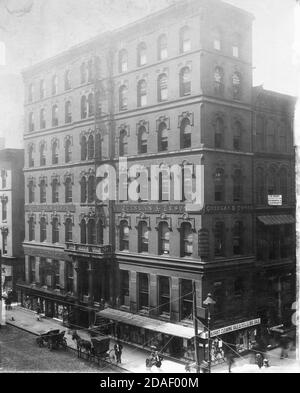 Vue extérieure du bâtiment Quinlan & Tyson à Randolph and Dearborn Streets, Chicago, Illinois, vers 1915. Banque D'Images