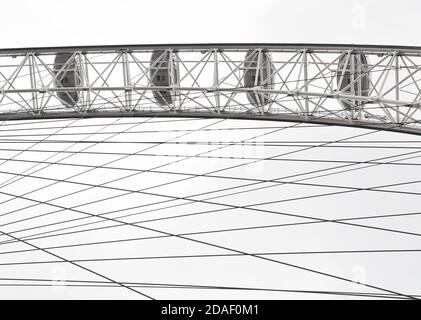 Photo détaillée du London Eye en Angleterre, au Royaume-Uni Banque D'Images