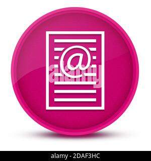 Page d'adresse e-mail luxueuse rose brillant bouton rond illustration abstraite Banque D'Images