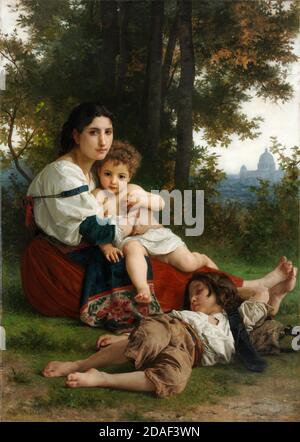 William Adolphe Bouguereau, peinture, repos, 1879 Banque D'Images