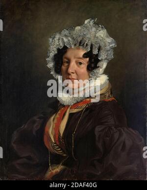 Madame Henri François Riesener (Fédération Longrois, 1786–1847), portrait peint par Eugene Delacroix, 1835 Banque D'Images