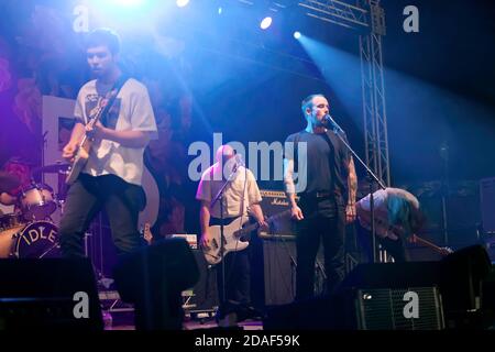 The Idles, qui se déroule sur la scène 2, au festival de musique OnBlackheath 2017 Banque D'Images