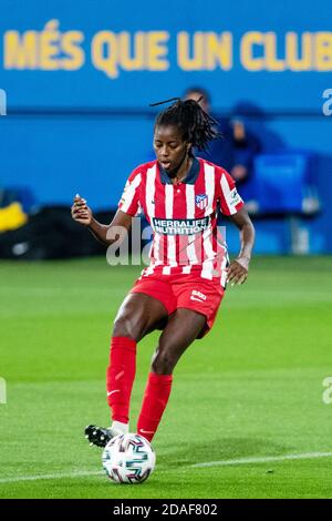 Aissatou Tounkara de l'Atlético de Madrid pendant le championnat d'Espagne féminin #039, le match de football de la Liga Iberdrola entre le FC Barcelone et l'Atle P Banque D'Images