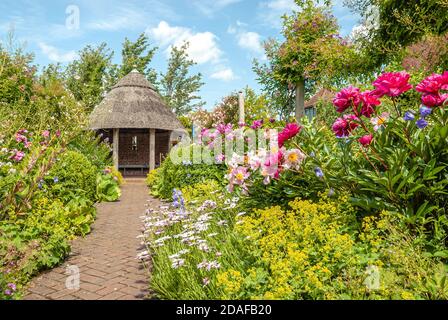 Masters Garden à l'intérieur de l'hôpital Lord Leycester à Warwick, Warwickshire, Angleterre Banque D'Images