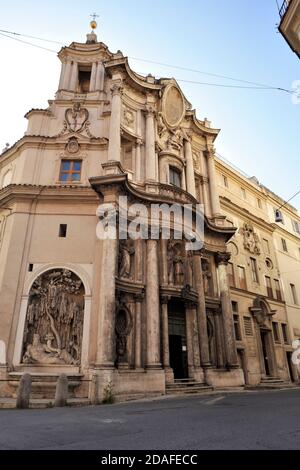 Italie, Rome, église San Carlo alle Quattro Fontane Banque D'Images