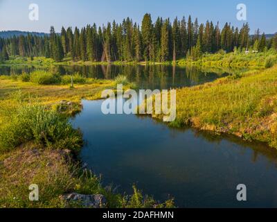 Lac Jumbo, région des lacs Mesa, Grand Mesa, Colorado. Banque D'Images