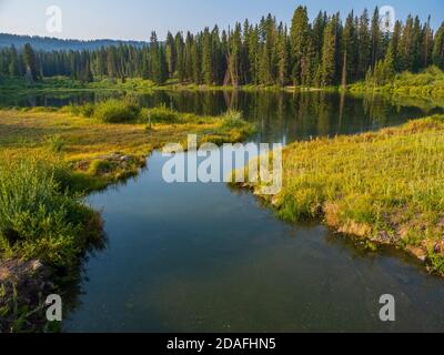 Lac Jumbo, région des lacs Mesa, Grand Mesa, Colorado. Banque D'Images