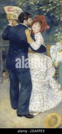 Titre: Une danse dans le pays Créateur: Pierre Auguste Renoir Date: 1883 Moyen: Huile sur toile dimension: 180 x 90 cm emplacement: Musée d'Orsay, Paris Banque D'Images