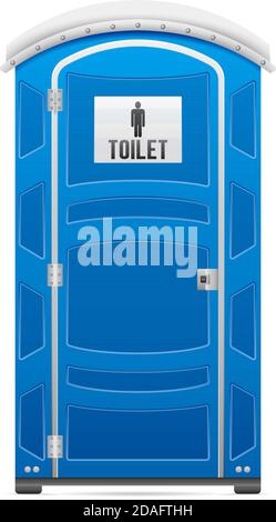 toilettes portatives sur fond blanc. Illustration vectorielle. Illustration de Vecteur