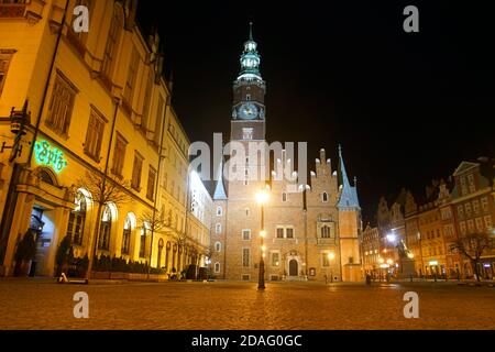 La vieille mairie de la vieille ville de Wroclaw, Pologne Banque D'Images