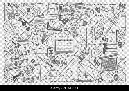 Set de jeux de maths Illustration de Vecteur