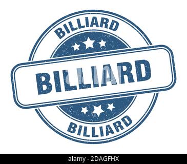 timbre de billard. enseigne de billard. étiquette de grunge ronde Illustration de Vecteur