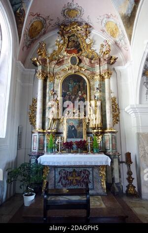 römisch-katholische Pfarrkirche St. Georgen Obermais, Meran, Südtirol, Italie Banque D'Images