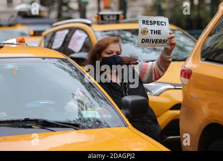 Hôtel de ville, New York, États-Unis, le 12 novembre 2020 - le contrôleur de la ville de New York Scott M. Stringer annonce son soutien à la proposition de l'Alliance des travailleurs du taxi de New York pour l'allégement de la dette de Medallion aujourd'hui à l'hôtel de ville de New York. Photo : crédit photo Luiz Rampelotto/EuropaNewswire OBLIGATOIRE. | utilisation dans le monde entier Banque D'Images