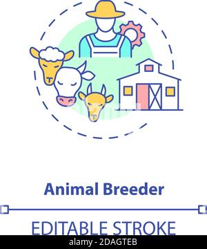 Icône de concept d'éleveur d'animaux Illustration de Vecteur