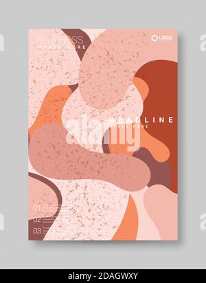 Affiches texturées dessinées à la main. Banderoles abstraites à motif géométrique tendance et textures de grunge. Illustration de l'ensemble de vecteurs Illustration de Vecteur