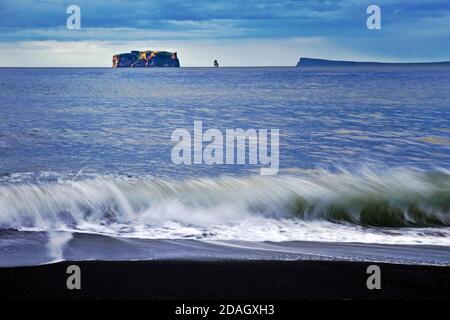 île Drangey au Skagafjoerdur, Islande, Drangey Banque D'Images