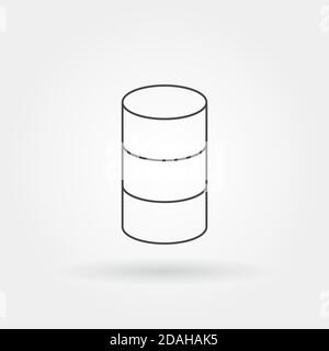 icône de base de données isolée avec style de ligne ou de contour moderne Illustration de Vecteur