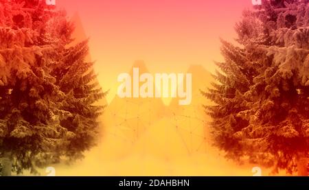 Arrière-plan abstrait polygonal. Banque D'Images